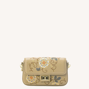 Baoxiang Flower Embroidered Top-Handle Bag | Brocade Modern