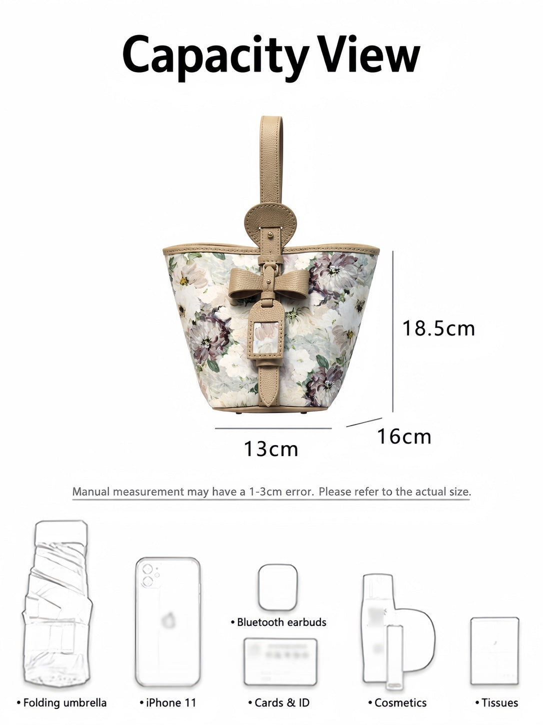 Butterfly Bow Handbag DIY Kit – Leather and Fabric Hand-Sewing Crossbody Bag
