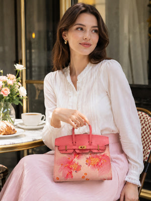 Chinoiserie Luxury Song Brocade Top-Handle Bag — 12 Chinese Zodiac Motifs & Prosperity Fortune Pattern-brocademodern