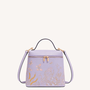Butterfly Embroidered Leather Backpack – New Chinese Style Convertible Shoulder Bag for Women-brocademodern