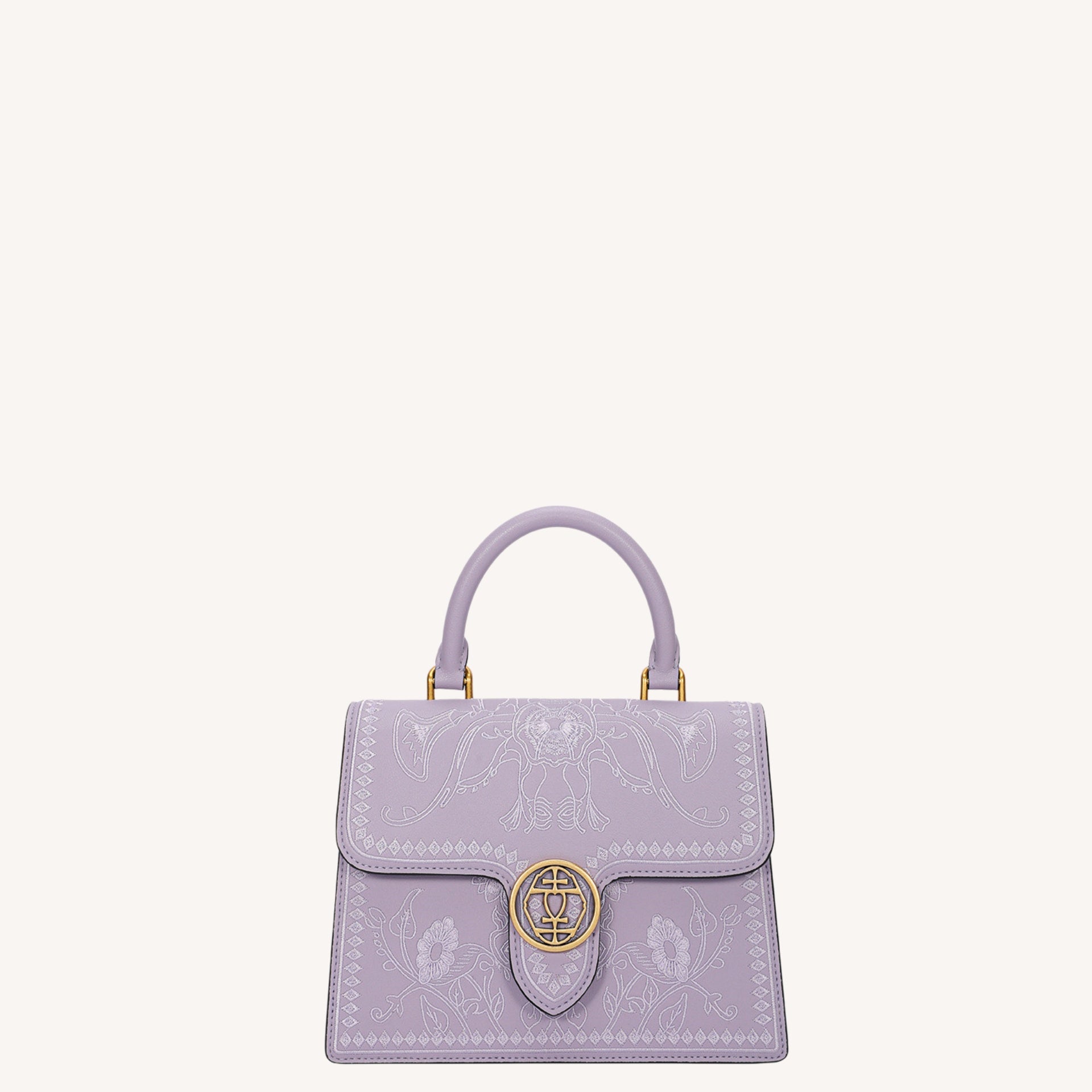 Graceful Lady Embroidered Leather Accordion Bag | Morning Glory Chinese Handbag | Brocade Modern