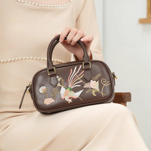 Heritage Embroidered New Chinese Style Bowling Bag – Phoenix Embroidery-brocademodern