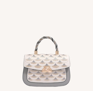 Jade Dragon Scale Glow Handbag-Modern Chinese Embroidered Top Handle Bag-brocademodern