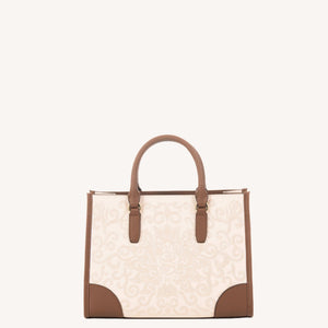 Luxury Embroidered  New Chinese Style Small Tote Bag – Scrolling Lotus Motif-brocademodern