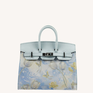 New Chinese Style Song Brocade Top-Handle Bag – Golden Floral Aroma / Layered Lotus Motif-brocademodern