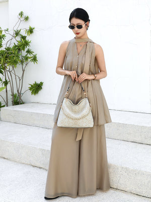 Persimmon Calyx Embroidered Hobo Bag | BrocadeModern