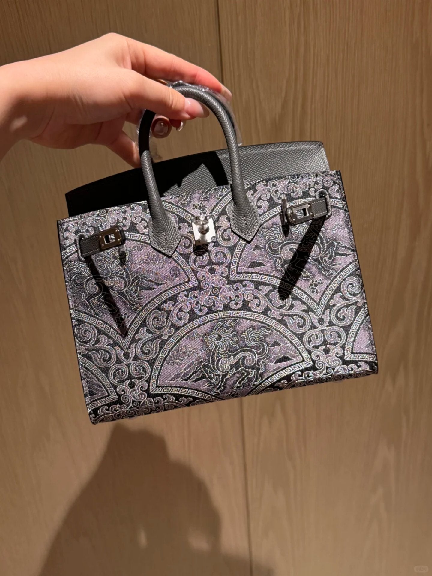 Chinoiserie Luxury Song Brocade Top-Handle Bag — Auspicious Kylin & Dream Chaser Horse Motifs