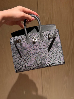 Chinoiserie Luxury Song Brocade Top-Handle Bag — Auspicious Kylin & Dream Chaser Horse Motifs