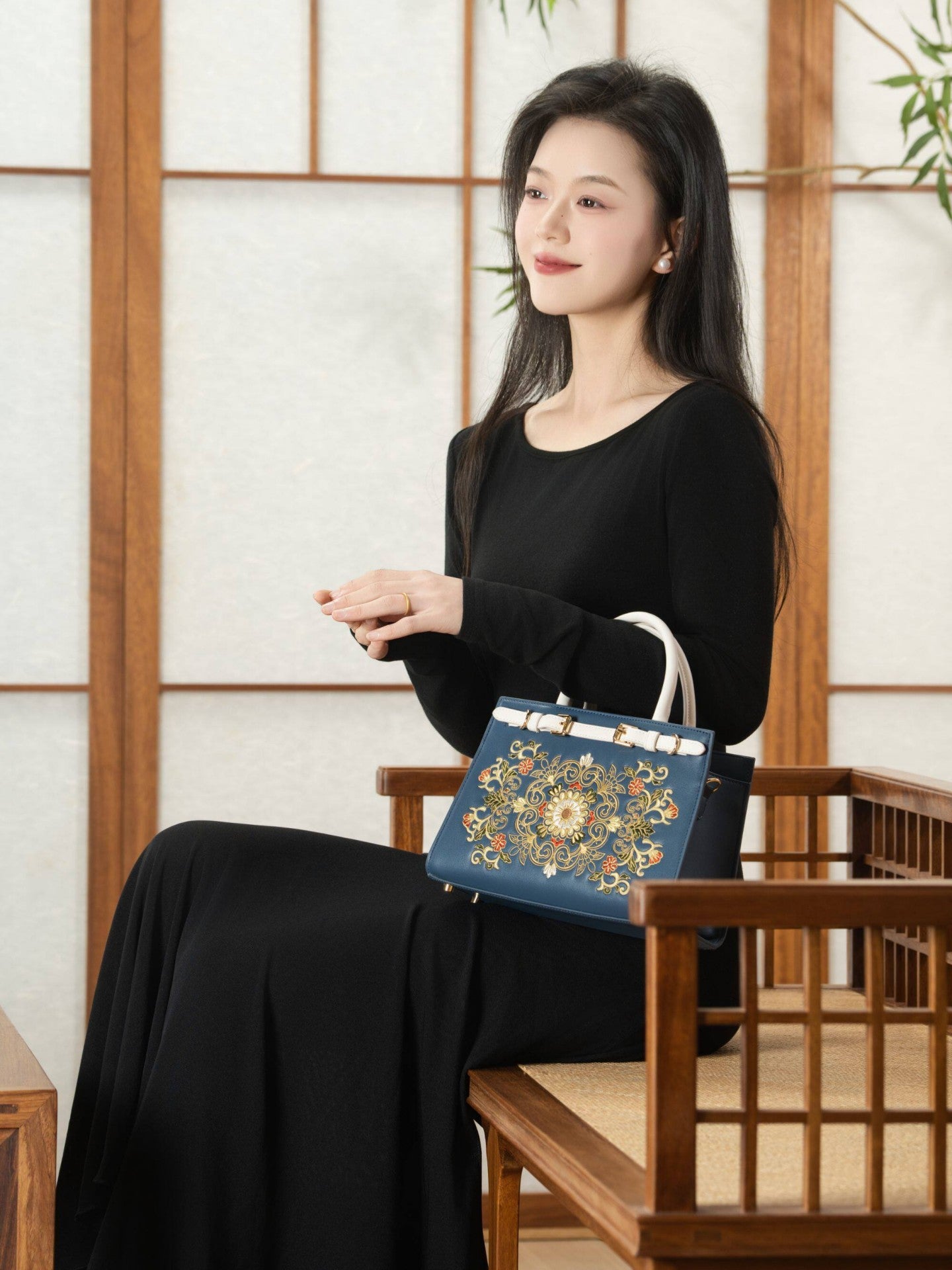 Baoxiang Flower Embroidered Tote Bag | New Chinese Style Women’s Bag-brocademodern