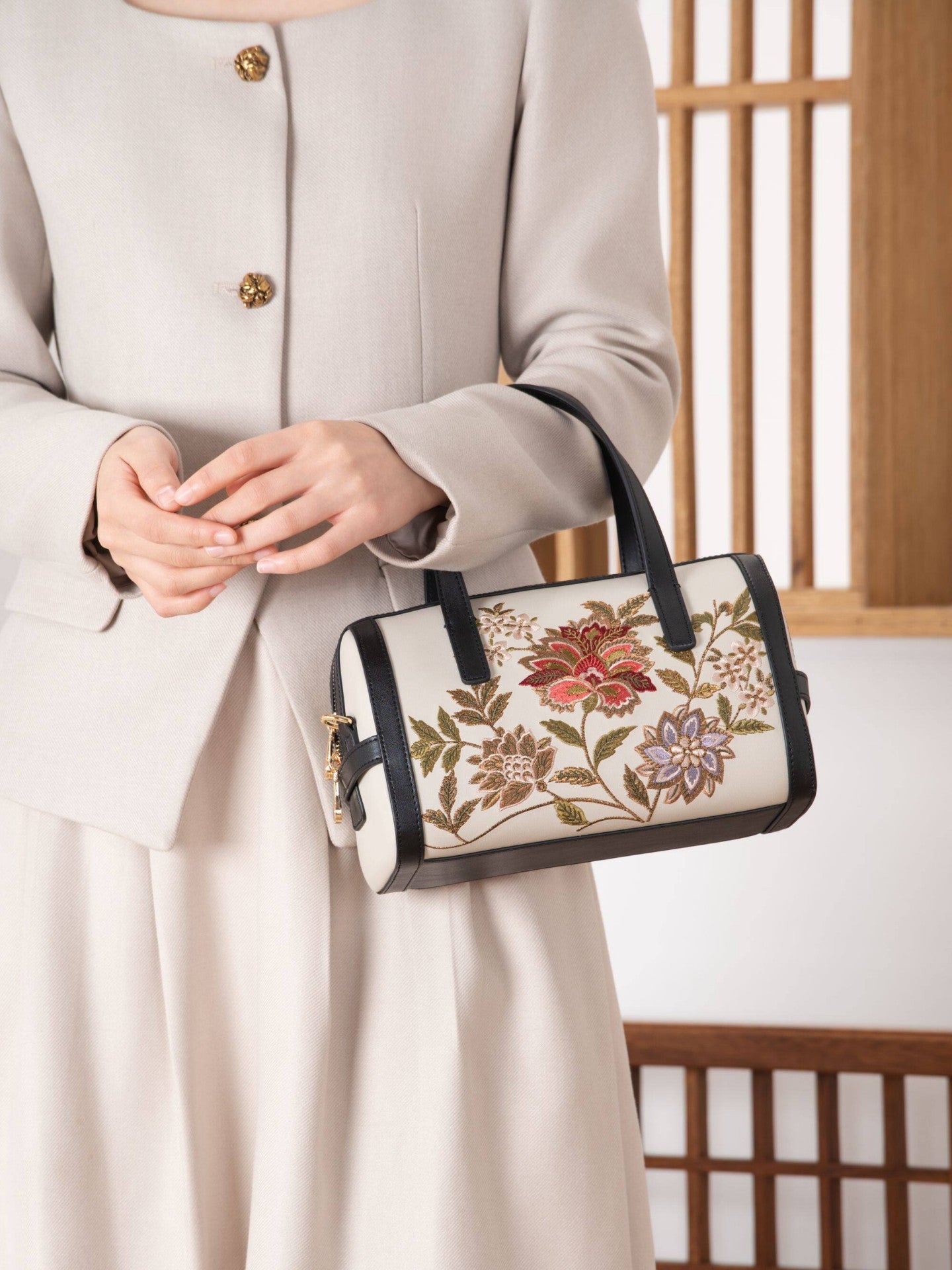 New Chinese Style Embroidered Pillow Bag | Vintage Floral Crossbody Handbag-brocademodern