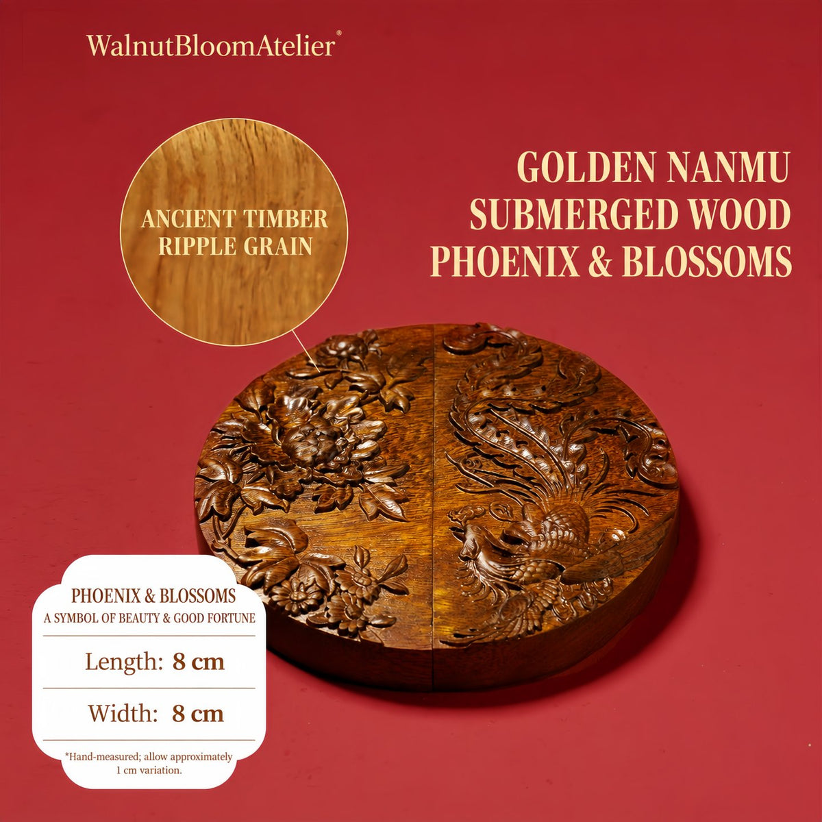 Portable Golden Nanmu Folding Pocket Comb – Handcrafted Chinese Gift