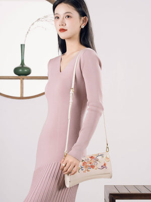 Luxury Embroidered  New Chinese Style Evening Bag – Phoenix Flower