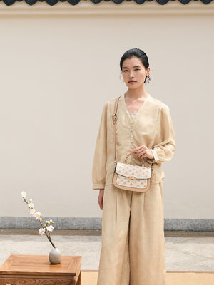 Jade Dragon Scale Glow Handbag-Modern Chinese Embroidered Top Handle Bag-brocademodern