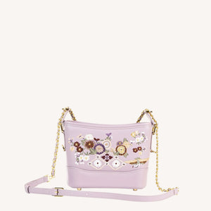 Heritage Embroidered New Chinese Style Wanderer Bag – Pearl White / Lavender-brocademodern