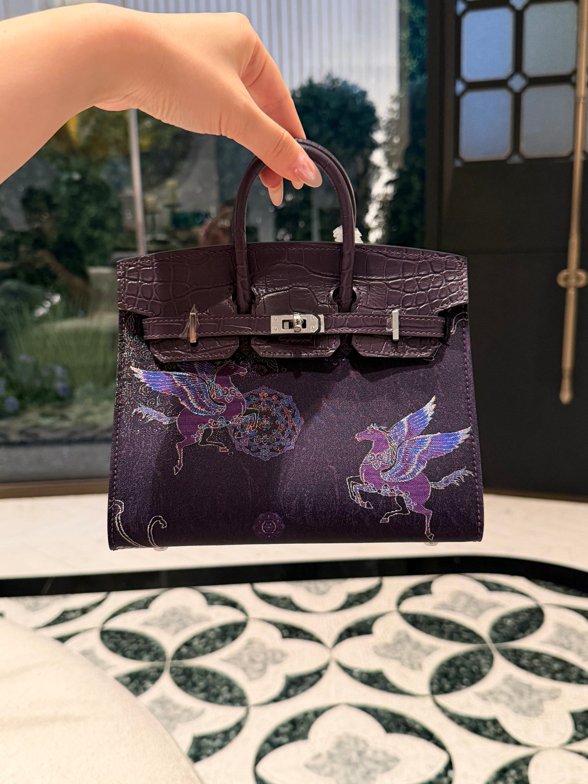 Chinoiserie Luxury Song Brocade Top-Handle Bag — Auspicious Kylin & Dream Chaser Horse Motifs