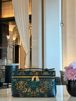 Luxury New Chinese Style Song Brocade & Zhang Rong  L19 Heritage Silk Box Handbag