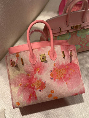 Chinoiserie Luxury Song Brocade Top-Handle Bag — 12 Chinese Zodiac Motifs & Prosperity Fortune Pattern-brocademodern