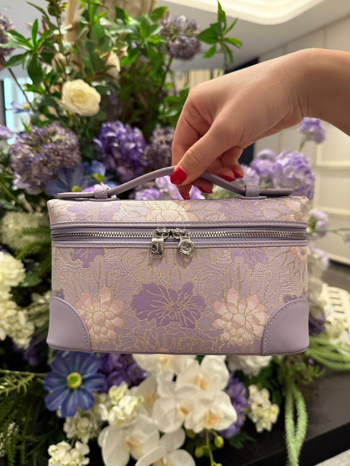 Luxury New Chinese Style Song Brocade & Zhang Rong  L19 Heritage Silk Box Handbag