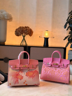 Chinoiserie Luxury Song Brocade Top-Handle Bag — 12 Chinese Zodiac Motifs & Prosperity Fortune Pattern-brocademodern