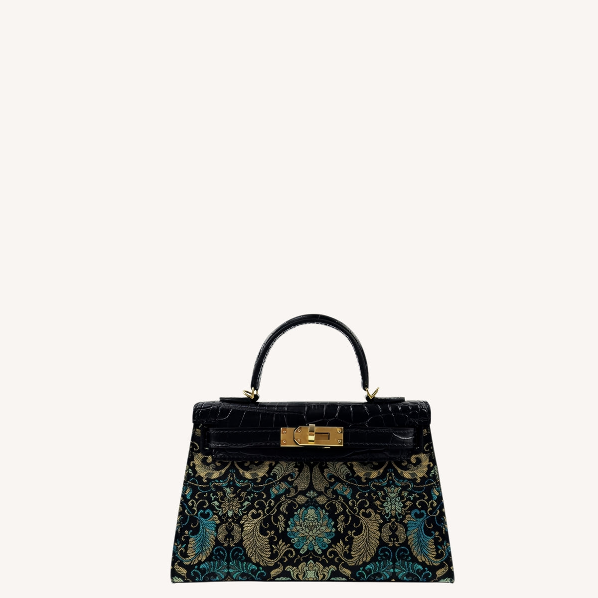 Luxury New Chinese Style Song & Shu Brocade Mini Top Handle Bag-BrocadeModern