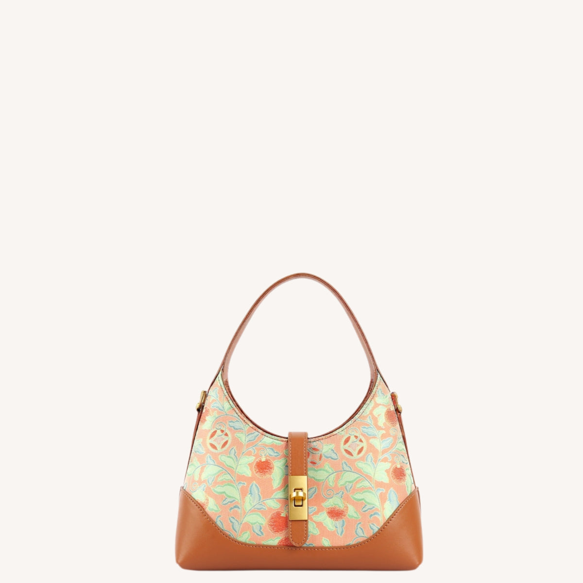 Golden Orange Song Brocade Handbag | Brocade Modern