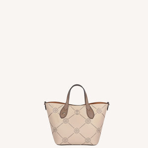 Eternal Garden Gold-Thread Embroidered Cowhide Tote Bag