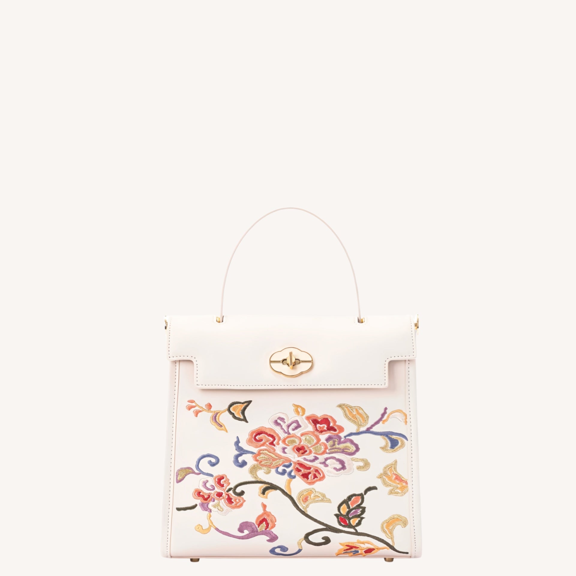 Gu (古) Embroidered Kelly Bag | Chinese-Style Handbag & Crossbody | Brocade Modern
