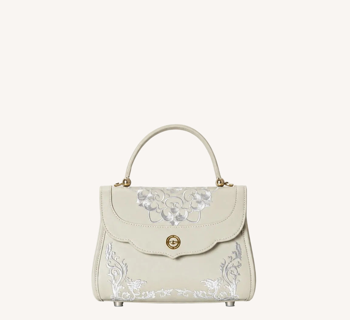 Gu (古) Series Embroidered Sycee Bag | Chinese-Style Yuanbao Handbag-brocademodern