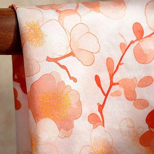 100% Mulberry Silk Elegant Silk Scarf Hundred Flowers Design 65x65cm - SinoCultural -- LS043
