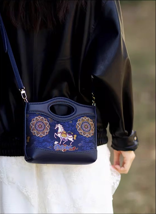 DIY Hand-Sewn Song Brocade Mini Bag Kit – “Blessing on Horse”