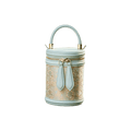 Song Brocade Leather Bucket Cylinder Bag - SinoCultural -- P11017902LB-1