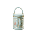 Song Brocade Leather Bucket Cylinder Bag - SinoCultural -- P11017902LB-2