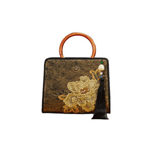 Embroidery Nishijin Weave Chinese Style Retro Handbag - SinoCultural -- P120605-1