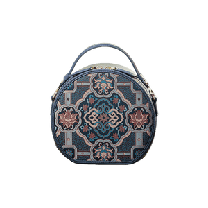 Song Brocade Silk Vintage Round Bag - SinoCultural -- P12065502DB