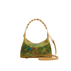 Chinese Painting Xiangyunsha Silk Shoulder Bag Designer Handbag - SinoCultural -- P170083