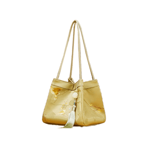 New Chinese Style Mulberry Silk Bucket Bag - SinoCultural -- P17062005-1