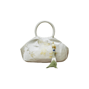 Brocade Chinese Style Bag Floral Green Handbag - SinoCultural -- P27061604-4