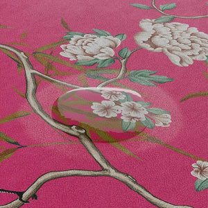 Chinoiserie Retro Pink Floral Bird Kitchen Drain Mat - SinoCultural -- TM065A3040