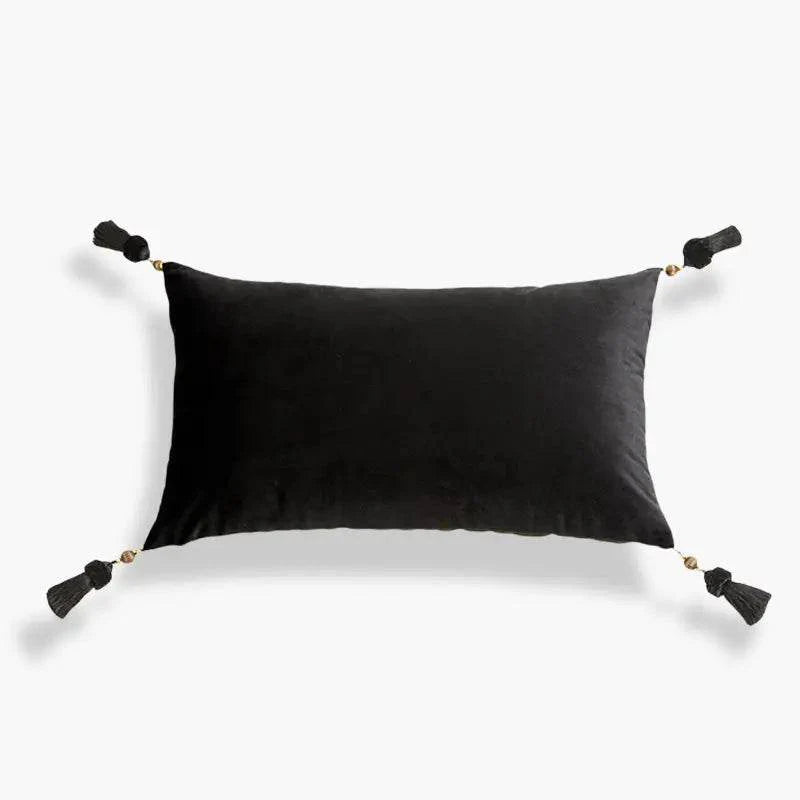 Chinoiserie White Crane Short Plush Lumbar Pillow - SinoCultural -- WP026A01