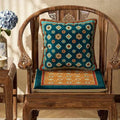 Chinoiserie Small Ball Pattern Short Plush Chair Cushion - SinoCultural -- SC028A38
