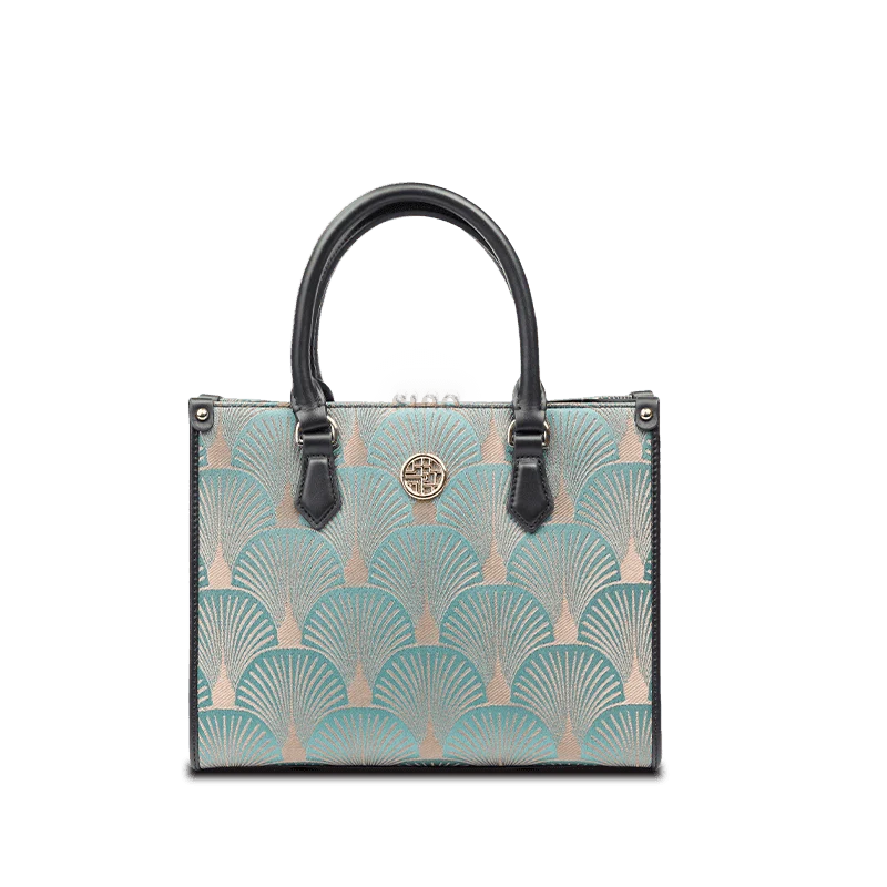 Embroidery Leather Elegant Commute Crossbody Tote Bag - SinoCultural -- SC1752-A3