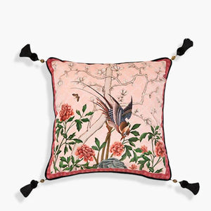 Chinoiserie Origina Powderl Pink Throw Pillow Spring Rococo Blossom Dreams - SinoCultural -- SJZBZ021A01