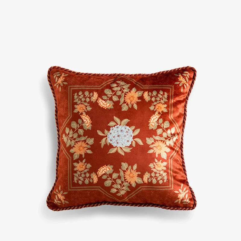 Chinoiserie Red Elegance Wedding Sofa Pillow Cushion - SinoCultural -- SJZBZ044A01