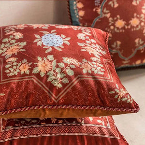 Chinoiserie Red Elegance Wedding Sofa Pillow Cushion - SinoCultural -- SJZBZ044A01