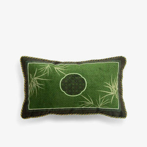 Chinoiserie Plum Blossom Bamboo Pillow Cushion - SinoCultural -- SJZBZ045A01