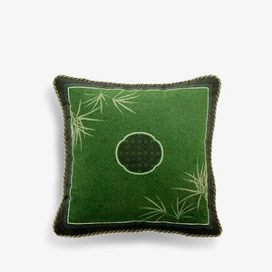Chinoiserie Plum Blossom Bamboo Pillow Cushion - SinoCultural -- SJZBZ045A01