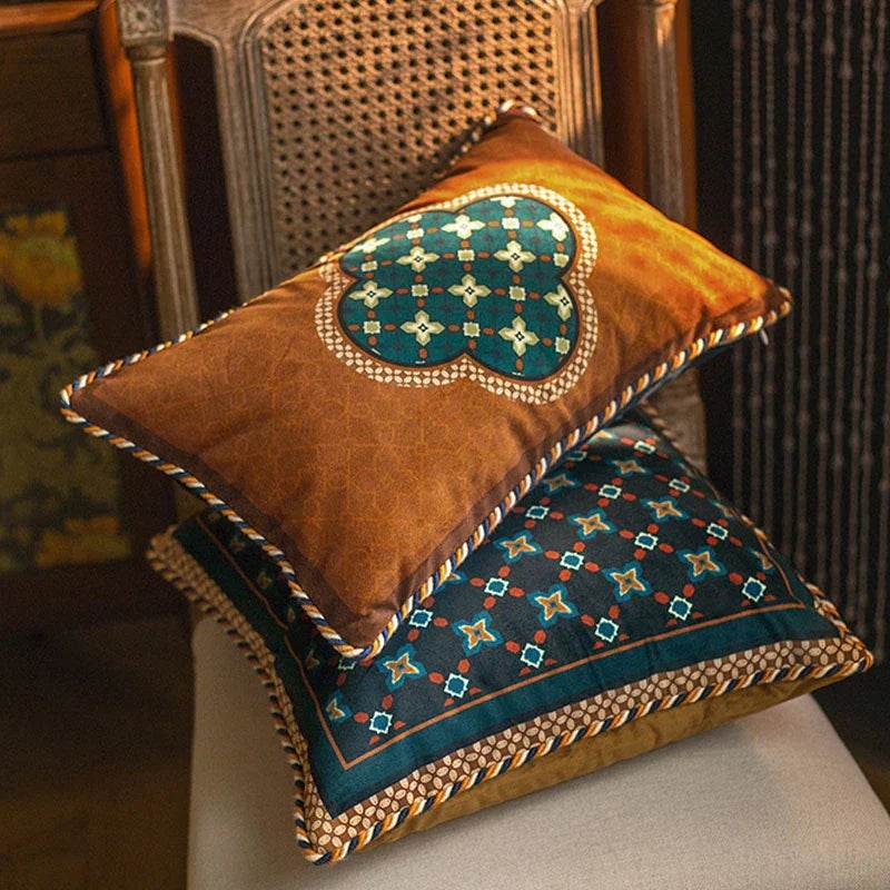 Chinoiserie Classic Retro Luxurious Throw Pillow - SinoCultural -- SJZBZ054A01
