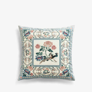 Chinoiserie Original Flowers and Birds Throw Pillow - SinoCultural -- SJZBZ058A01