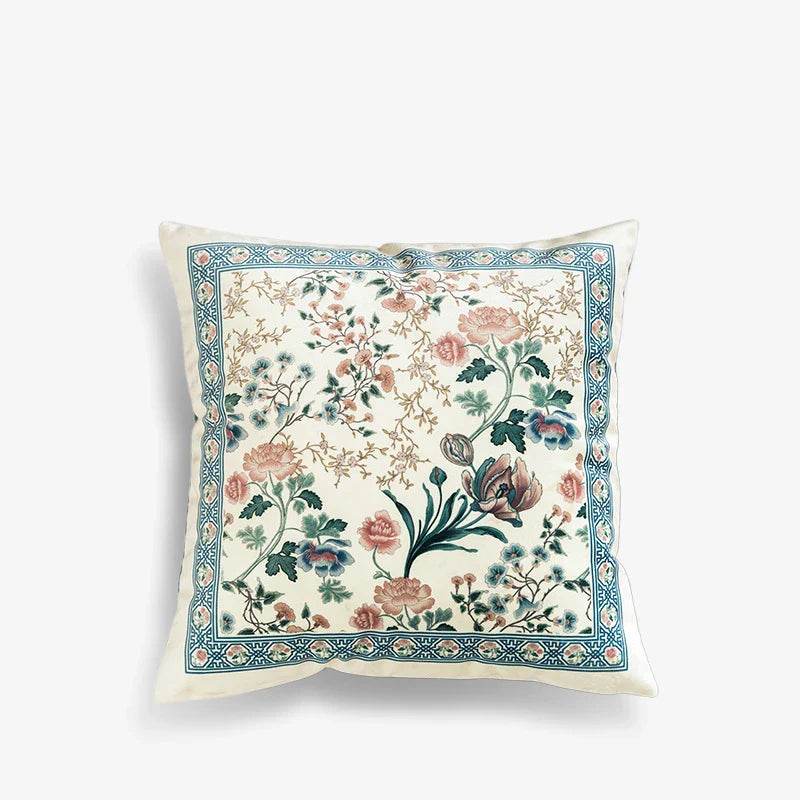Chinoiserie Original Flowers and Birds Throw Pillow - SinoCultural -- SJZBZ058A01