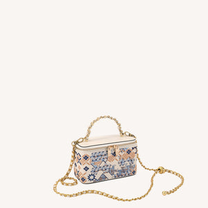 Gift-ready embroidered crossbody bag with heritage textile detail for meaningful luxury gifting for Museum Collaboration-brocademodern